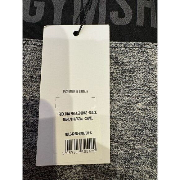 Gymshark NWT Low Rise Flex Legging in Black Marl/Charcoal Size Small - Picture 3 of 4